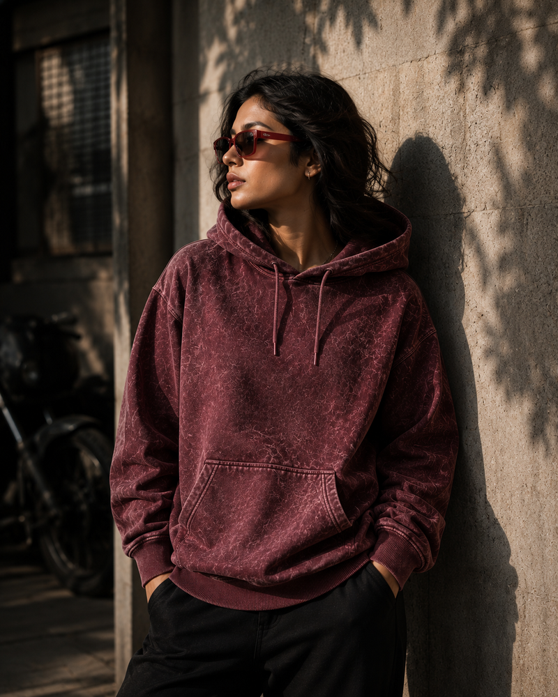 Unisex Acid Washed Hoodie